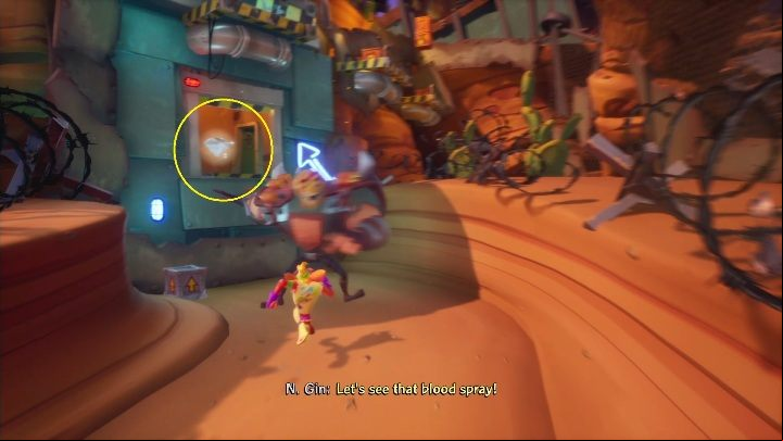 After crushing the box you can go back to the level and keep going - Crash 4: Crash Compactor walkthrough - The Hazardous Wasted, 2084 - Crash 4 Guide, Walkthrough