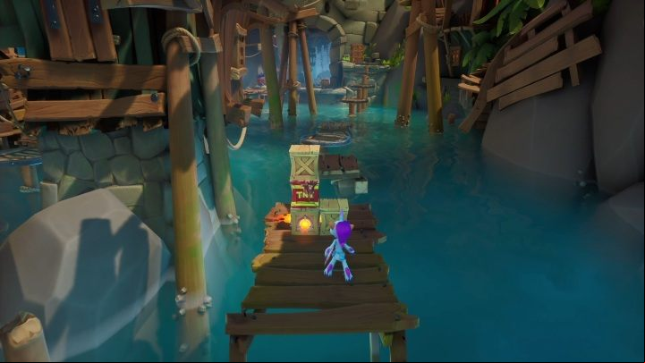 When you blow up the wall, you'll siwtch to Crash - Crash 4: Thar He Blows! walkthrough - Salty Wharf, 1717 - Crash 4 Guide, Walkthrough