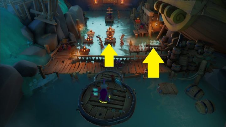 To proceed you can choose one of two paths - Crash 4: Thar He Blows! walkthrough - Salty Wharf, 1717 - Crash 4 Guide, Walkthrough