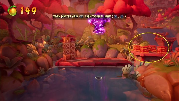 Another long jump - Crash 4: Give It a Spin walkthrough - Tranquility Falls, 1402 - Crash 4 Guide, Walkthrough