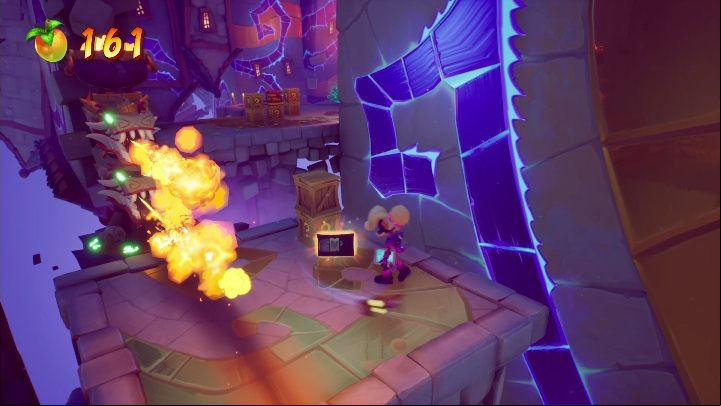 You can find the tape on one of the platforms, right after you get a mask - Crash 4: Off-Balance walkthrough - Tranquility Falls, 1402 - Crash 4 Guide, Walkthrough