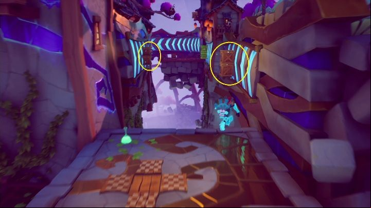 Another important thing, don't hesitate to hit the boxes, don't wait for your character to run into them - Crash 4: Off-Balance walkthrough - Tranquility Falls, 1402 - Crash 4 Guide, Walkthrough