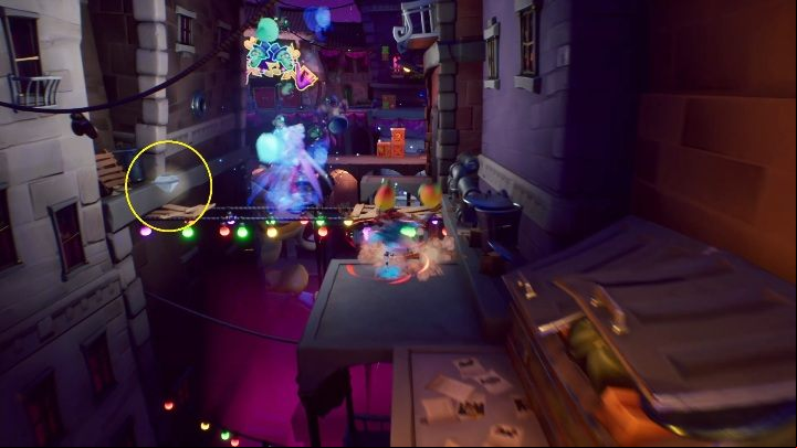 The hidden gem is found on a wooden platform just after the bonus level - Crash 4: Off Beat walkthrough - Mosquito Marsh, A Few Days Ago - Crash 4 Guide, Walkthrough