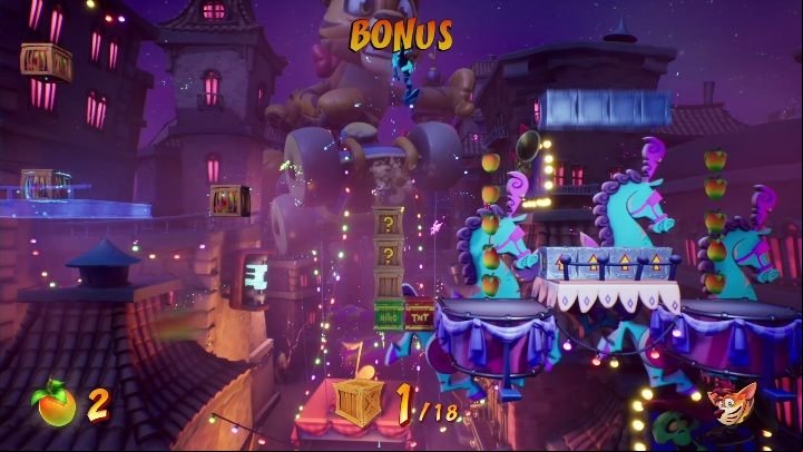 On this bonus level you can get 18 boxes - Crash 4: Off Beat walkthrough - Mosquito Marsh, A Few Days Ago - Crash 4 Guide, Walkthrough