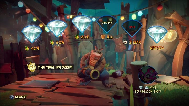 You can get six gems on this map - Crash 4: Home Cookin walkthrough - Mosquito Marsh, A Few Days Ago - Crash 4 Guide, Walkthrough