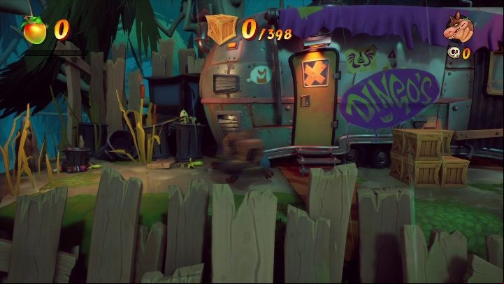 You can get 398 boxes on Home Cookin’ - Crash 4: Home Cookin walkthrough - Mosquito Marsh, A Few Days Ago - Crash 4 Guide, Walkthrough