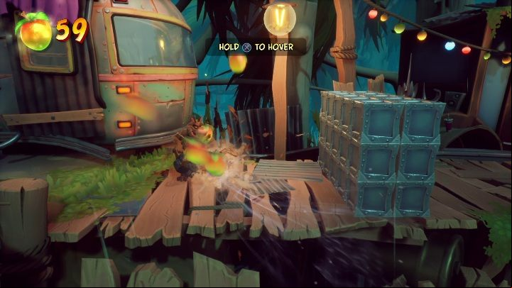 Let's start with the fact that on this level you play a different character than usual - Crash 4: Home Cookin walkthrough - Mosquito Marsh, A Few Days Ago - Crash 4 Guide, Walkthrough
