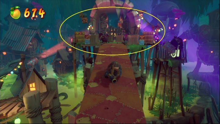 At the very end of the map, you'll encounter an interesting option - Crash 4: Home Cookin walkthrough - Mosquito Marsh, A Few Days Ago - Crash 4 Guide, Walkthrough