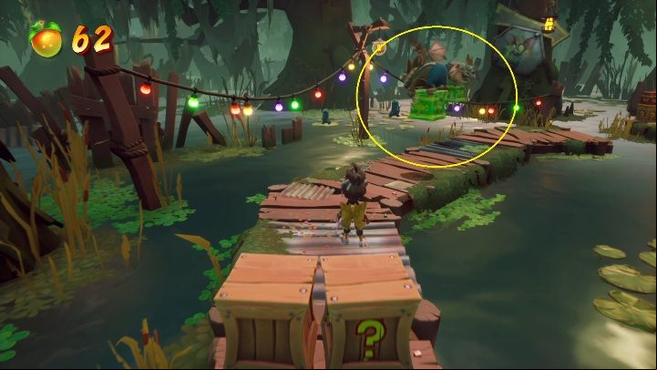 Your next task is to avoid opponents with nitro - Crash 4: Run It Bayou walkthrough - Mosquito Marsh, A Few Days Ago - Crash 4 Guide, Walkthrough