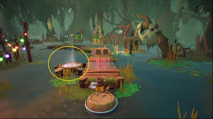 Between the rope sequences, there is a fragment of solid ground - Crash 4: Run It Bayou walkthrough - Mosquito Marsh, A Few Days Ago - Crash 4 Guide, Walkthrough