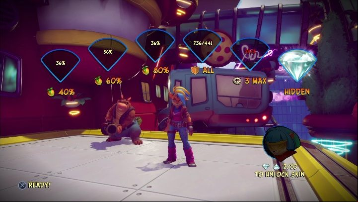 You can get six gems on the Rush hour map - Crash 4: Rush Hour walkthrough - The Sn@xx Dimension, 3023 - Crash 4 Guide, Walkthrough