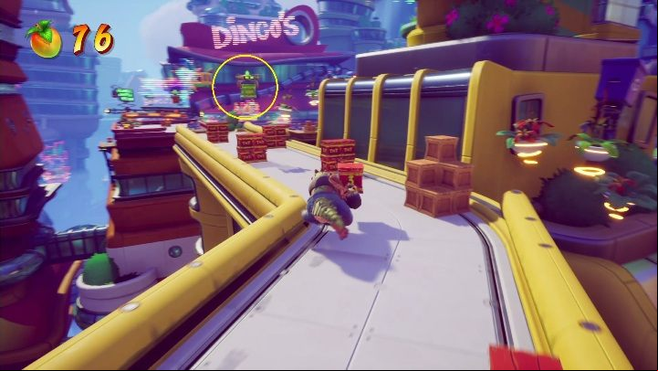 If you the robots from the last level, this is where they'll be even more disturbing - Crash 4: Rush Hour walkthrough - The Sn@xx Dimension, 3023 - Crash 4 Guide, Walkthrough