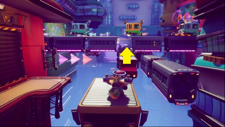 After the buses, you have to move on - Crash 4: Rush Hour walkthrough - The Sn@xx Dimension, 3023 - Crash 4 Guide, Walkthrough