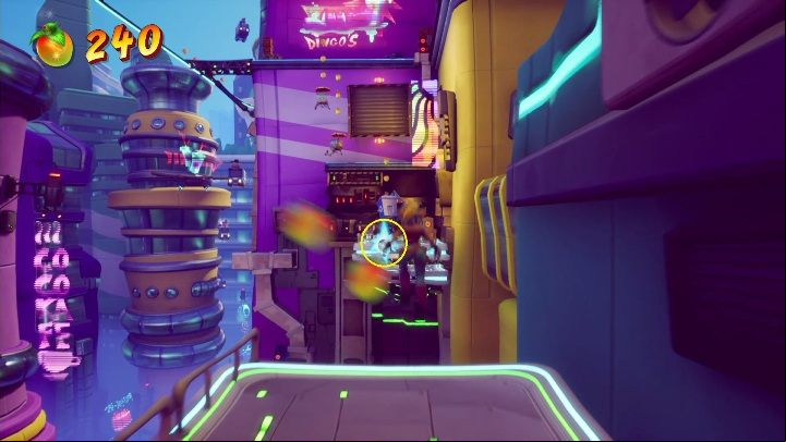 Once you get into the elevator, you move to a different character - Crash 4: Rush Hour walkthrough - The Sn@xx Dimension, 3023 - Crash 4 Guide, Walkthrough