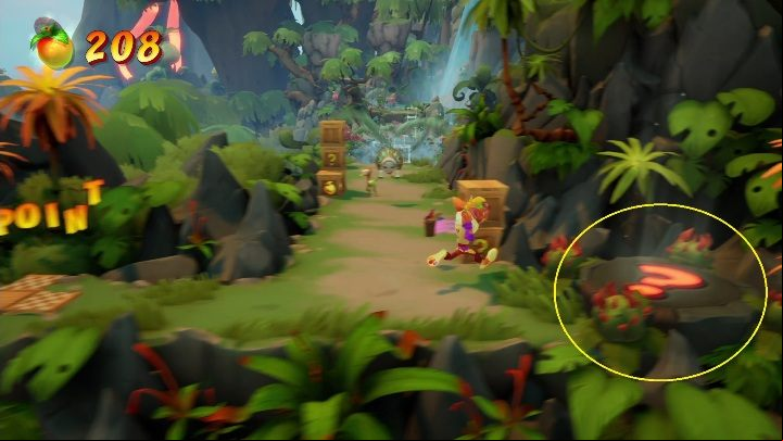 The secret level is found right after the first sequence of sliding down a tree - Crash 4: Blast to the Past walkthrough - Eggipus Dimension, 88 Milion B.C.B - Crash 4 Guide, Walkthrough