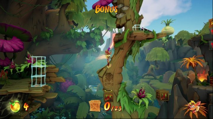 On a secret level, you can get 23 chests - Crash 4: Blast to the Past walkthrough - Eggipus Dimension, 88 Milion B.C.B - Crash 4 Guide, Walkthrough