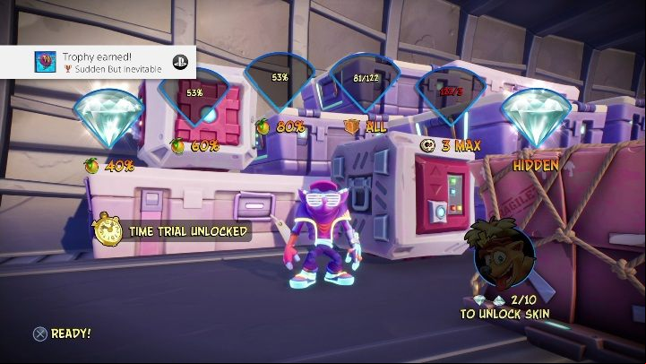 You can get six gems on the Great Escape map - Crash 4: The Crate Escape walkthrough - The Sn@xx Dimension, 3023 - Crash 4 Guide, Walkthrough