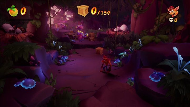 There are 159 chests on the Dino Dash map - Crash 4: Dino Dash walkthrough - Eggipus Dimension, 88 Milion B.C.B - Crash 4 Guide, Walkthrough