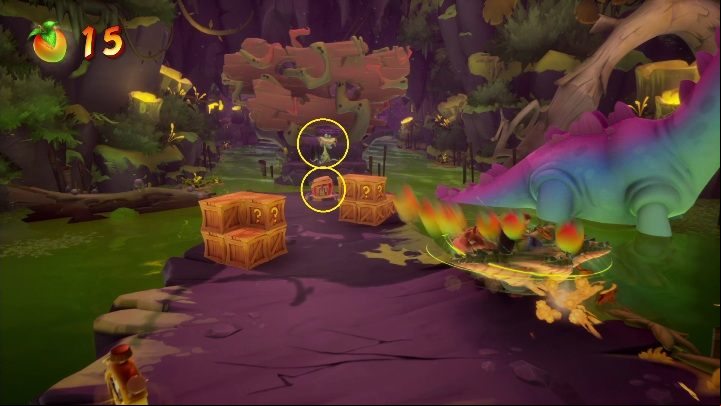 You're in for a little fight with an opponent - Crash 4: Rock Blocked walkthrough - Eggipus Dimension, 88 Milion B.C.B - Crash 4 Guide, Walkthrough