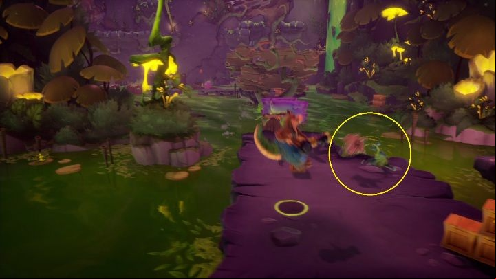 After clearing the dinosaur-jumping sequence, you have to be careful - Crash 4: Rock Blocked walkthrough - Eggipus Dimension, 88 Milion B.C.B - Crash 4 Guide, Walkthrough