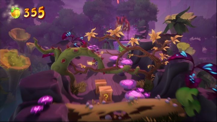 When you get back to Crash, you have to run away from the dinosaur again - Crash 4: Rock Blocked walkthrough - Eggipus Dimension, 88 Milion B.C.B - Crash 4 Guide, Walkthrough
