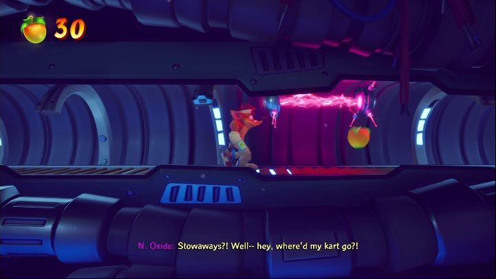 During this level, you'll often use ventilation shafts - Crash 4: Stowing Away walkthrough - Bermugulas Orbit, ??? - Crash 4 Guide, Walkthrough