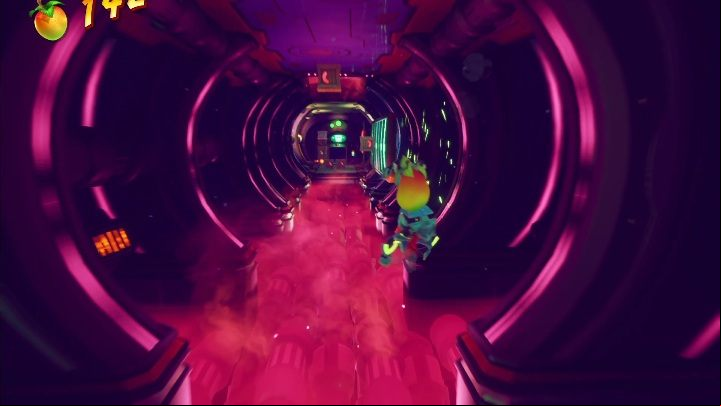 Once you get a mask that allows you to walk on the ceiling, you'll be before some difficult areas - Crash 4: Stowing Away walkthrough - Bermugulas Orbit, ??? - Crash 4 Guide, Walkthrough