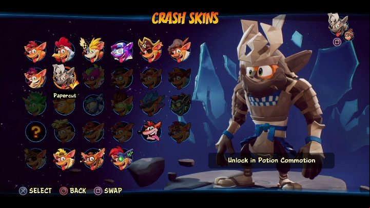 How to unlock: get 6 diamonds in Potion Commotion - Crash 4: Crash skins - how to unlock? - Heroes skins - Crash 4 Guide, Walkthrough