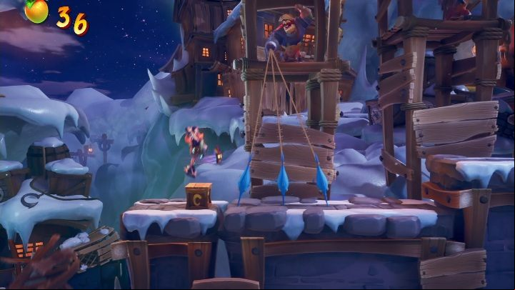 Moving forward, you encounter a few enemies - Crash 4: Snow Way Out - demo walkthrough - Demo walkthrough - Crash 4 Guide, Walkthrough