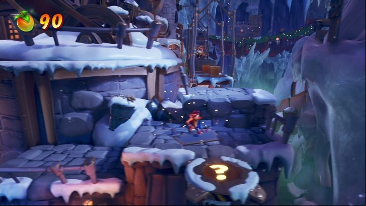 A few steps later, you will come across collapsing boards - Crash 4: Snow Way Out - demo walkthrough - Demo walkthrough - Crash 4 Guide, Walkthrough