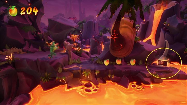 You'll get the tape for your second escape from the dinosaur - Crash 4: All Secret tapes - list, location - Secrets - Crash 4 Guide, Walkthrough