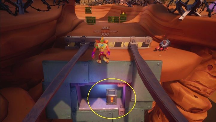 Let's start with the fact that as soon as you get off the railing, you have to slowly hop down to the shelf below - Crash 4: All Hidden Gems - list, location - Secrets - Crash 4 Guide, Walkthrough