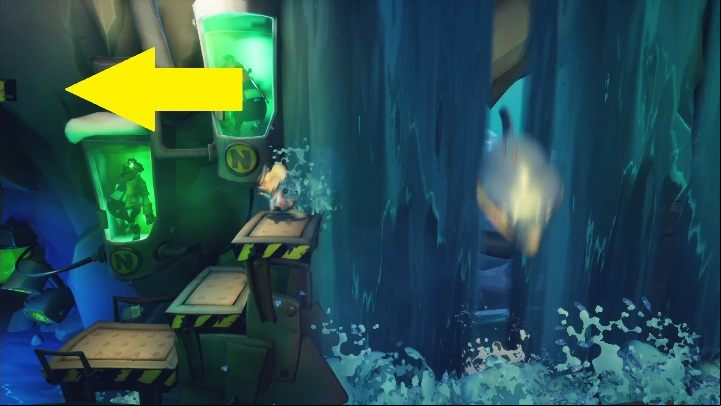 Right before the age where you have to jump over the shark, turn left - Crash 4: All Hidden Gems - list, location - Secrets - Crash 4 Guide, Walkthrough