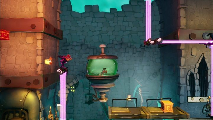 To get to the gem you must first jump on the TNT and, using the slide and double jump, get onto the small rail - Crash 4: All Hidden Gems - list, location - Secrets - Crash 4 Guide, Walkthrough