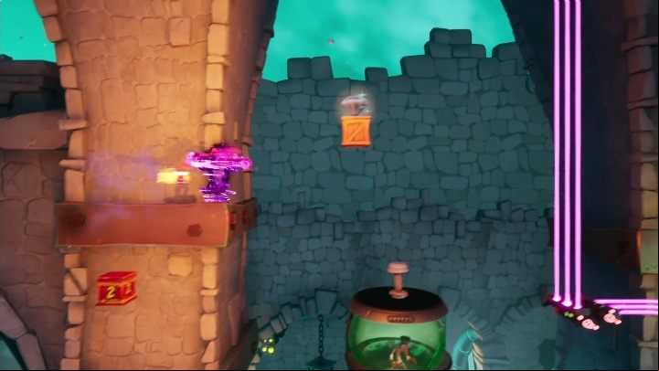 Slide and double jump again to get to TNT - Crash 4: All Hidden Gems - list, location - Secrets - Crash 4 Guide, Walkthrough