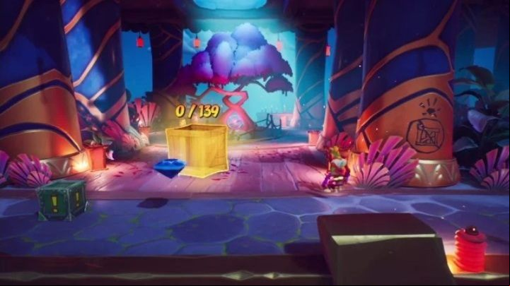 You need to collect four colored gems in order to reach the secret level - Crash 4: Secret stage - how to unlock? - Secrets - Crash 4 Guide, Walkthrough
