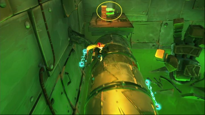 While on the way, watch out for the electricity that can hurt your character - Crash 4: Secret stage - how to unlock? - Secrets - Crash 4 Guide, Walkthrough