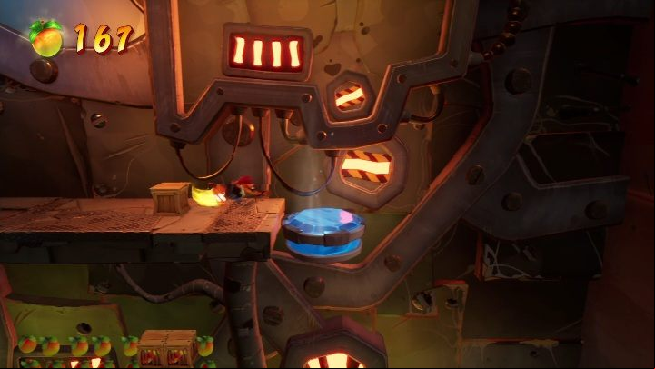 Once you get to the final platforms, you must jump on the upper part - Crash 4: Secret stage - how to unlock? - Secrets - Crash 4 Guide, Walkthrough
