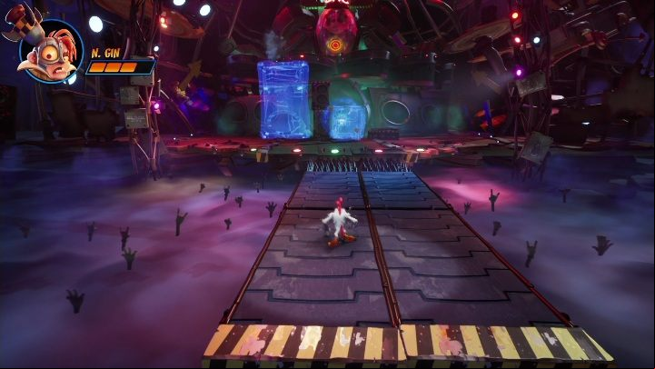 to step back a little after each slide - Crash 4: N. Gin boss fight - how to beat? - Bosses - Crash 4 Guide, Walkthrough