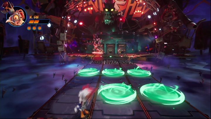 Like before, you have to step back a little after each slide - Crash 4: N. Gin boss fight - how to beat? - Bosses - Crash 4 Guide, Walkthrough
