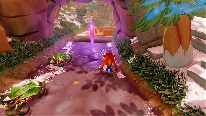 You can also choose the right path, which is the recommended choice if you are planning to reach the remaining crates - Diggin It | Crash Bandicoot 2 | Levels - Crash Bandicoot 2 - Alpine Warp Room - Crash Bandicoot N. Sane Trilogy Game Guide