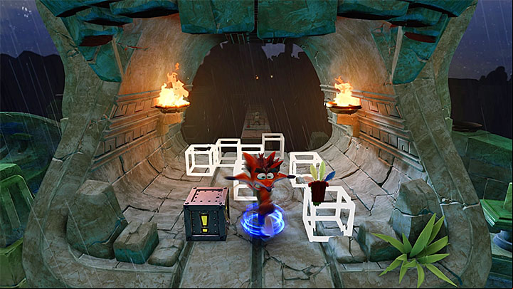 The next ledge contains two nitroglycerin crates that youll need to go past - Ruination | Crash Bandicoot 2 | Levels - Crash Bandicoot 2 - Alpine Warp Room - Crash Bandicoot N. Sane Trilogy Game Guide