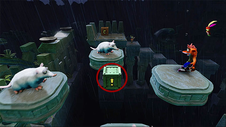 Proceed forward and pick-up the purple crystal found along the way - Ruination | Crash Bandicoot 2 | Levels - Crash Bandicoot 2 - Alpine Warp Room - Crash Bandicoot N. Sane Trilogy Game Guide