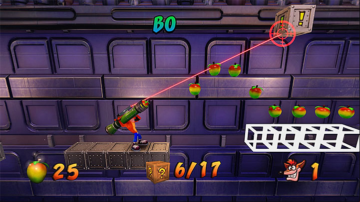 In this location, go right and collect the violet gem - Gone Tomorrow | Crash Bandicoot 3 | Levels - Crash Bandicoot 3 - Future location - Crash Bandicoot N. Sane Trilogy Game Guide