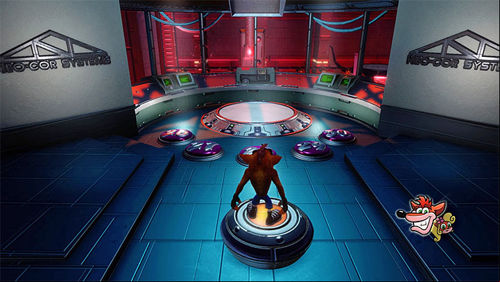 After you have used the abovementioned orange platform, you will warp into a secret room with portals shown in the above screenshot - Stages 26-30 | Crash Bandicoot 3 | Secret Levels - Crash Bandicoot 3 - Secret levels - Crash Bandicoot N. Sane Trilogy Game Guide