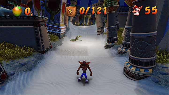 You can look up the current number by accessing the inventory (Triangle) while playing, or by accessing game save/load menu (L2) - A Stitch in Time Saves 99 | Crash Bandicoot 3 Trophy Guide - Crash Bandicoot 3: Warped - Crash Bandicoot N. Sane Trilogy Game Guide