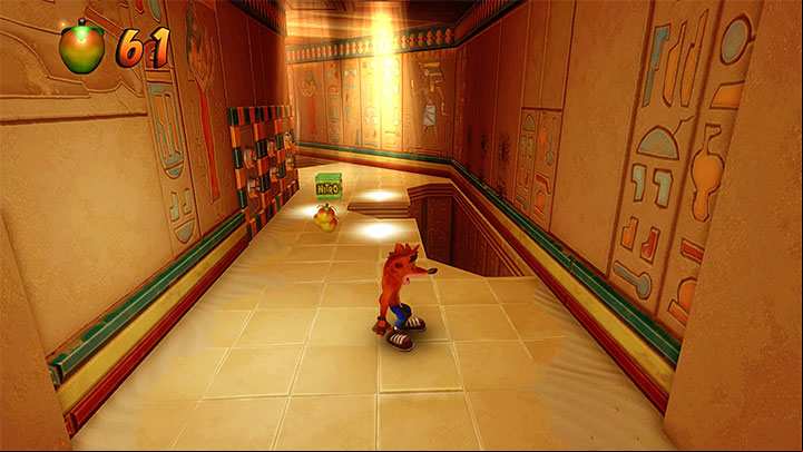 Along your path, get around the sarcophagus with a mummy and follow the path - Sphynxinator | Crash Bandicoot 3 | Levels - Crash Bandicoot 3 - Egyptian location - Crash Bandicoot N. Sane Trilogy Game Guide