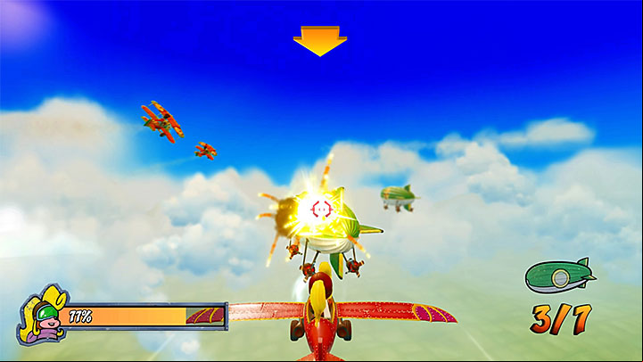 The primary objective of this mission is to shoot down seven blimps (you can do that in any order) - Bye Bye Blimps | Crash Bandicoot 3 | Levels - Crash Bandicoot 3 - Egyptian location - Crash Bandicoot N. Sane Trilogy Game Guide
