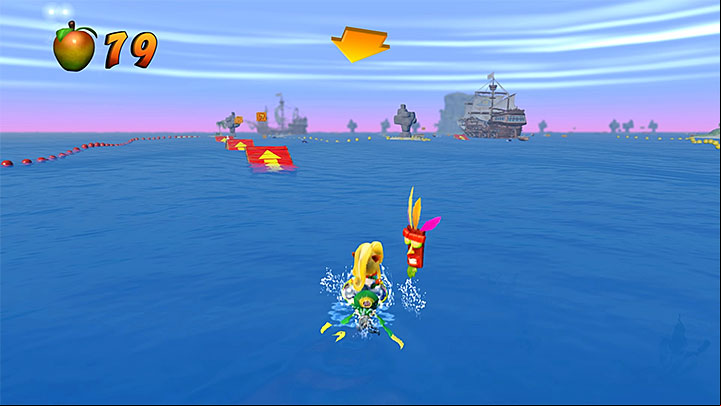 Follow the route and you will soon reach a bigger reservoir shown in the above screenshot - Tell No Tales | Crash Bandicoot 3 | Levels - Crash Bandicoot 3 - Egyptian location - Crash Bandicoot N. Sane Trilogy Game Guide