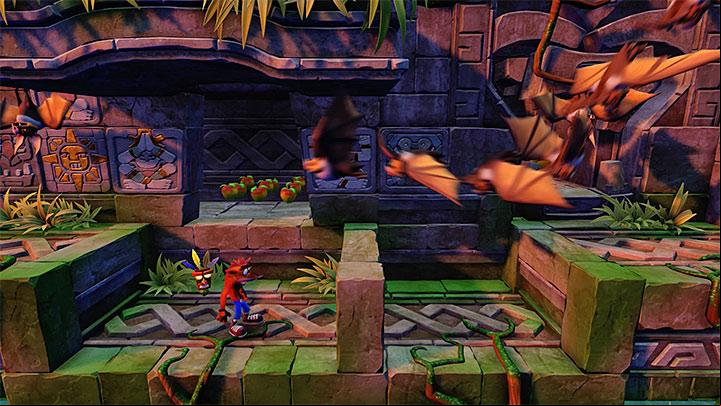 You will come across bats for the first time in another part of the Lost City - The Lost City | Wumpa Island | Levels - Crash Bandicoot - Wumpa Island - Crash Bandicoot N. Sane Trilogy Game Guide